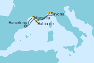 Visitando Barcelona, Marsella (Francia), Savona (Italia), Bahía de las Calanques - Experiencia a bordo, Marsella (Francia), Barcelona