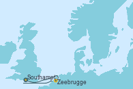 Visitando Southampton (Inglaterra), Zeebrugge (Bruselas), Southampton (Inglaterra)