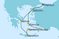 Visitando Estambul (Turquía), Mykonos (Grecia), Rodas (Grecia), Santorini (Grecia), Heraklion (Creta), Atenas (Grecia), Estrecho de Dardanelos - Experiencia a bordo, Estambul (Turquía)