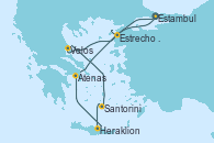 Visitando Estambul (Turquía), Volos (Grecia), Santorini (Grecia), Heraklion (Creta), Atenas (Grecia), Estrecho de Dardanelos - Experiencia a bordo, Estambul (Turquía)