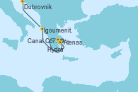 Visitando Atenas (Grecia), Hydra (Grecia), Canal Corintio (Grecia), Canal Corintio (Grecia), Igoumenitsa (Grecia), Dubrovnik (Croacia), Dubrovnik (Croacia)