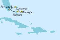 Visitando Fort Lauderdale (Florida/EEUU), Nassau (Bahamas), Disney's Lookout Cay (Bahamas), Castaway (Bahamas), Fort Lauderdale (Florida/EEUU)