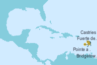 Visitando Fuerte de France (Martinica), Pointe a Pitre (Guadalupe), Castries (Santa Lucía/Caribe), Bridgetown (Barbados)
