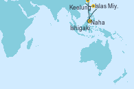 Visitando Naha (Japón), Ishigaki (Japón), Keelung (Taiwán), Islas Miyako (Japón), Naha (Japón)