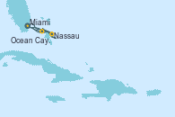 Visitando Miami (Florida/EEUU), Nassau (Bahamas), Ocean Cay MSC Marine Reserve (Bahamas), Miami (Florida/EEUU), Nassau (Bahamas), Ocean Cay MSC Marine Reserve (Bahamas), Miami (Florida/EEUU)