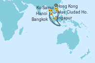Visitando Hong Kong (China), Hanoi (Vietnam), Hanoi (Vietnam), Hue (Vietnam), Ciudad Ho Chi Minh (Vietnam), Bangkok (Tailandia), Ko Samui (Tailandia), Singapur