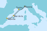 Visitando Savona (Italia), Mar de las Baleares - Experiencia a bordo, Mar de las Baleares - Experiencia a bordo, Valencia, Toulon (Francia), Savona (Italia) Visitando Savona (Italia), Mar de las Baleares - Experiencia a bordo, Mar de las Baleares - Experiencia a bordo, Valencia, Toulon (Francia), Savona (Italia)
